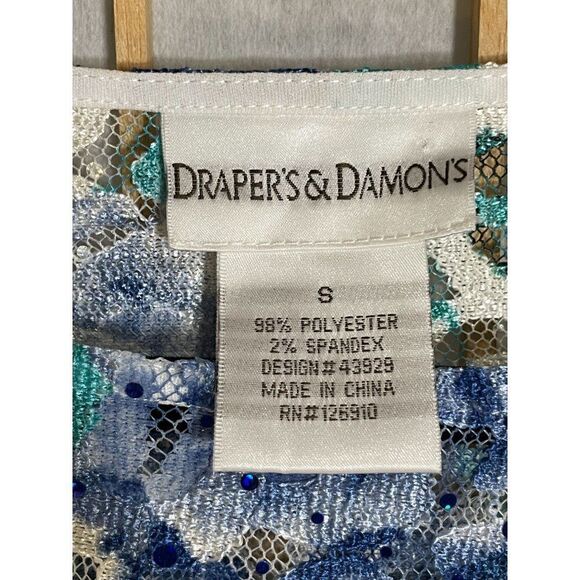Draper's and Damons Sm Lace/Rhinestone Blouse - Picture 3 of 16